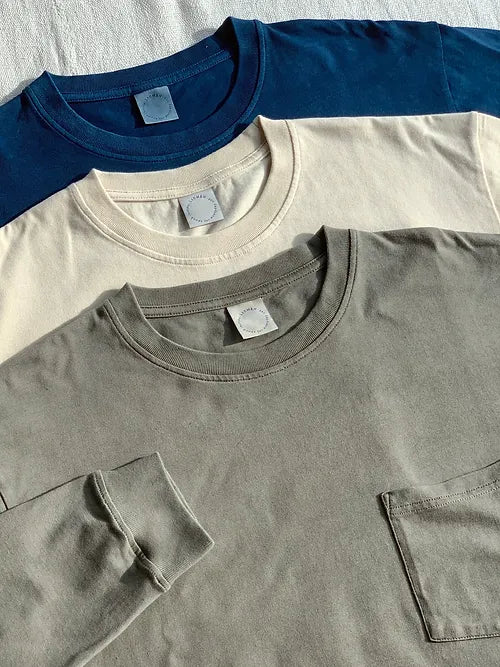 Cotton Long-sleeve T-Shirt | Myrobalan & Iron Hand-dyed