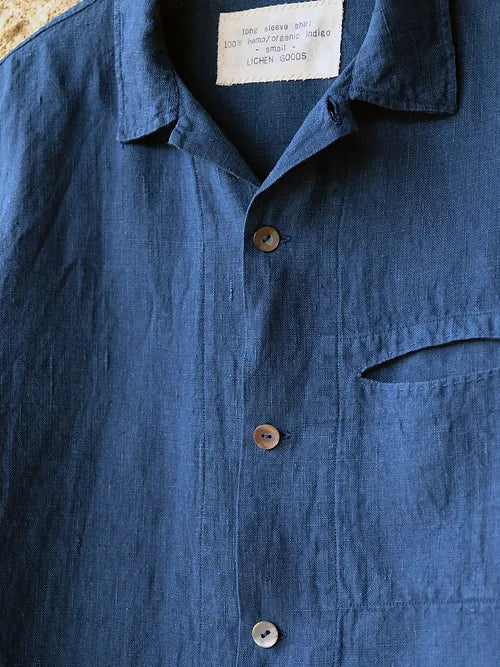 Hemp Long-Sleeve Shirt | Organic Indigo Hand-Dyed - Tempo
