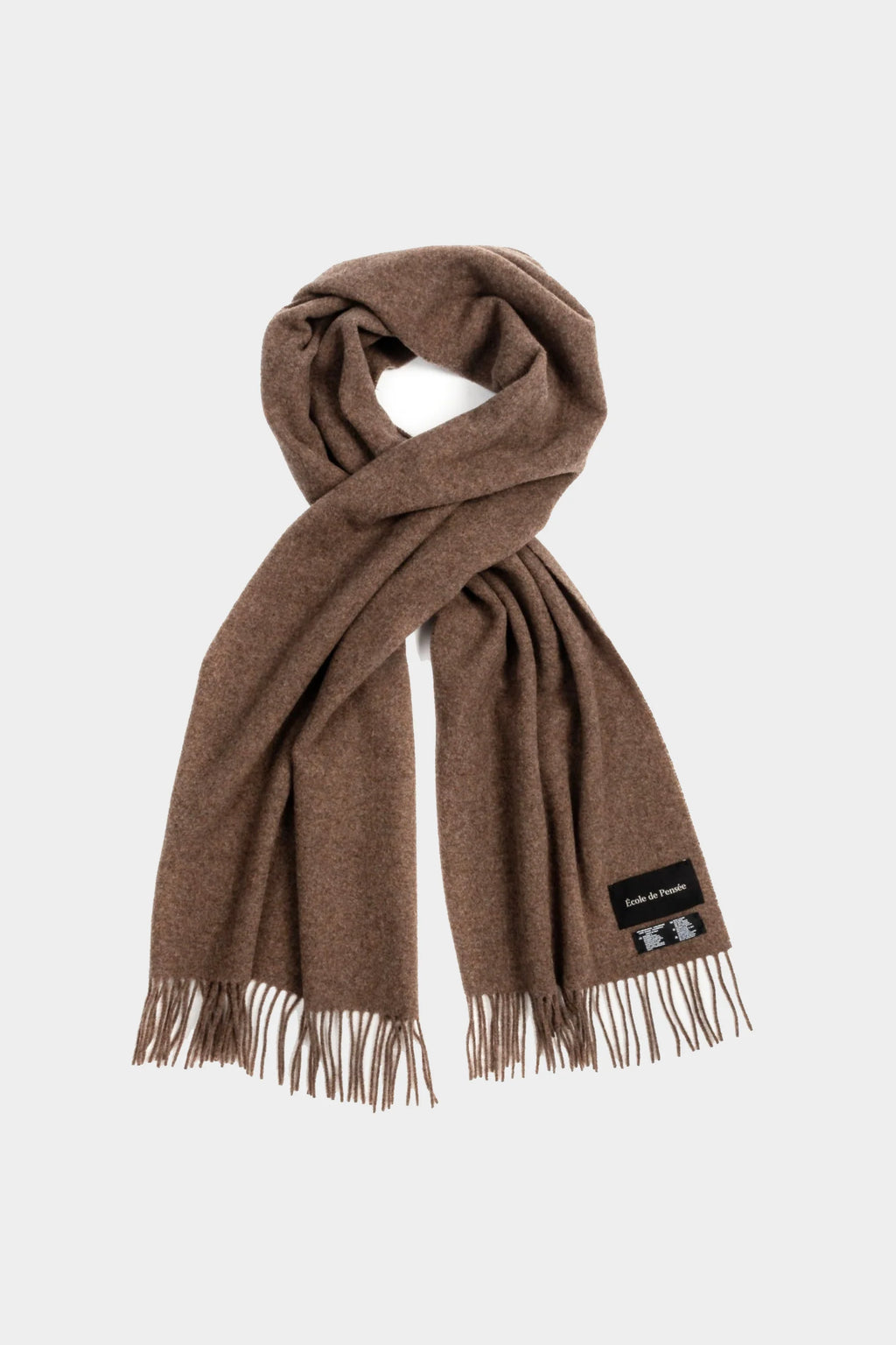 Virgin Wool Scarf in Taupe