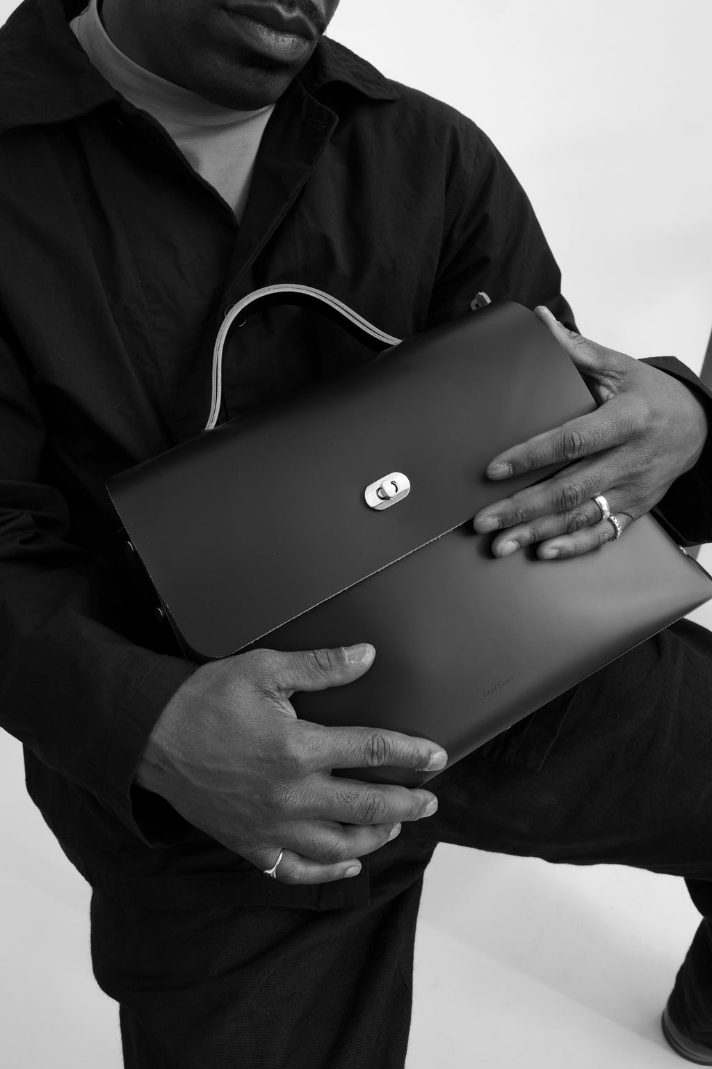 Hender Scheme - Assemble Bag Flap L in Black - Tempo