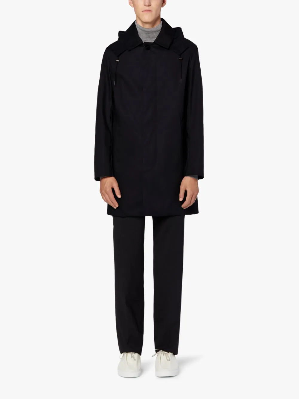 CAMBRIDGE HOOD RAINTEC COTTON COAT | BLACK | GMC-111 - Tempo