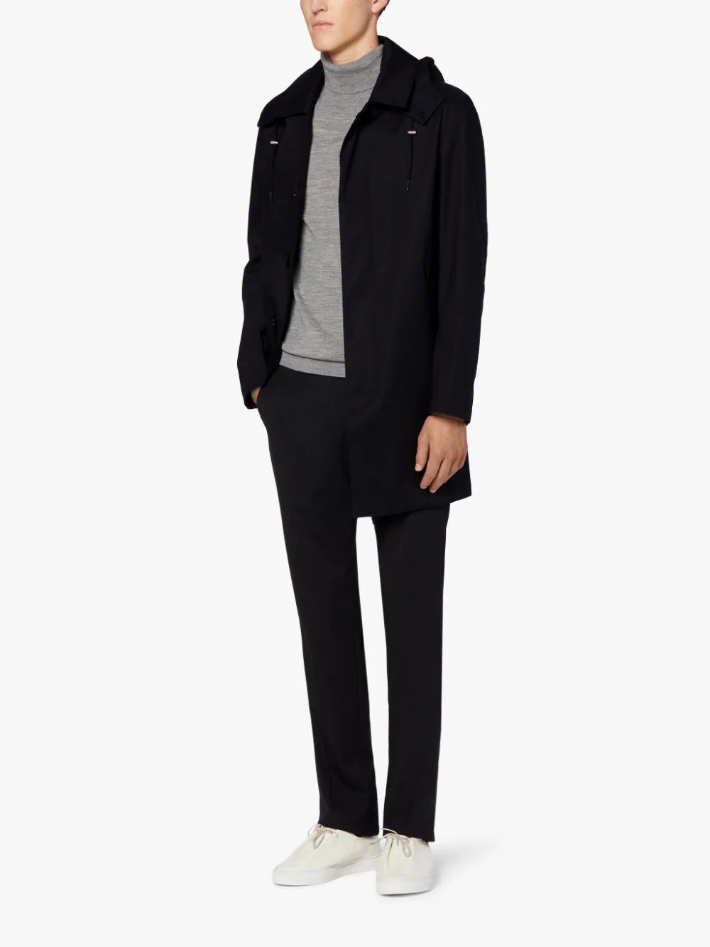 CAMBRIDGE HOOD RAINTEC COTTON COAT | BLACK | GMC-111 - Tempo