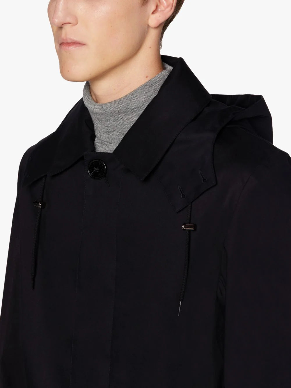 CAMBRIDGE HOOD RAINTEC COTTON COAT | BLACK | GMC-111 - Tempo