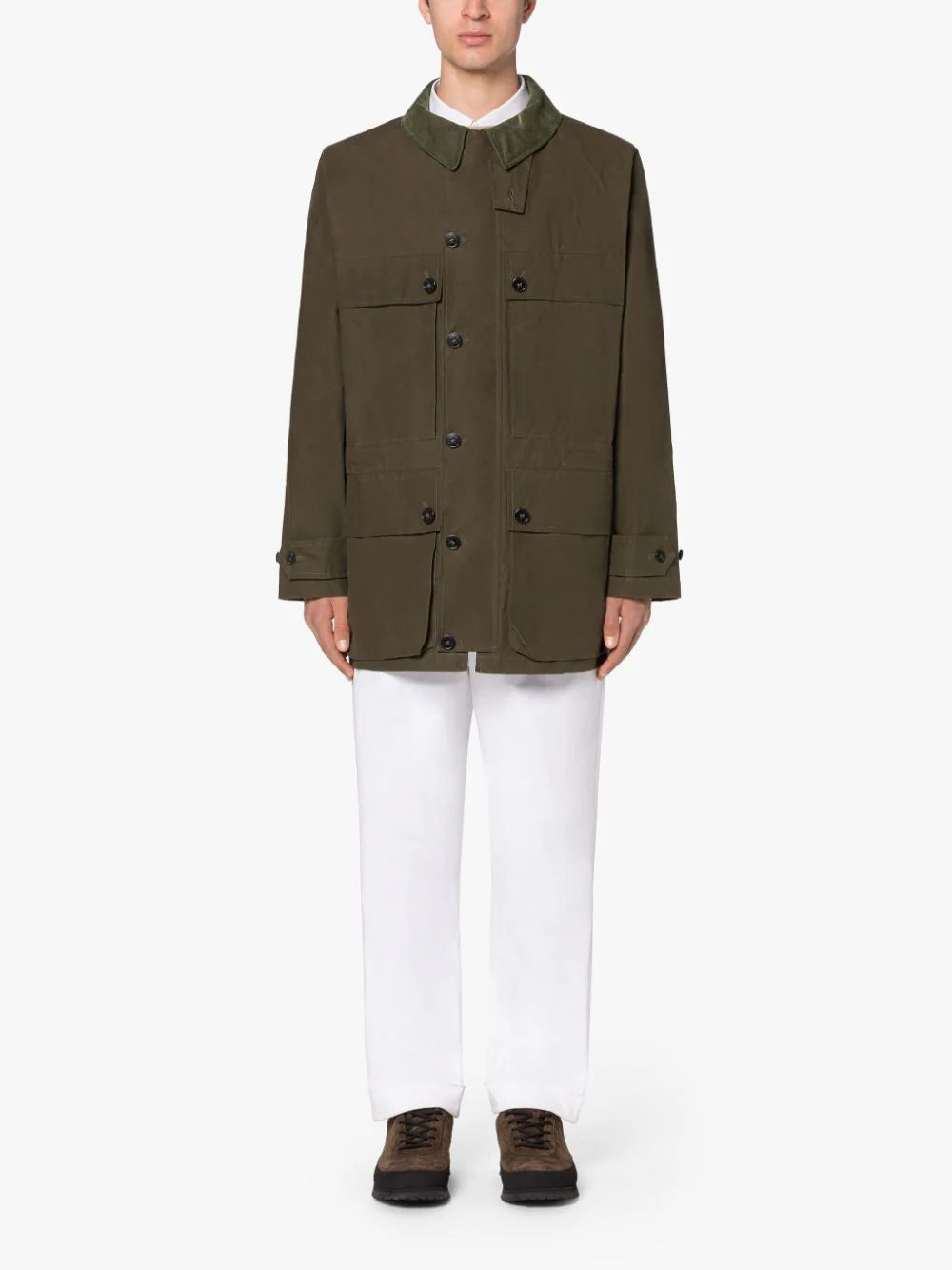 MACKINTOSH - Country Green Khaki Brown Waxed Cotton Coat - Tempo