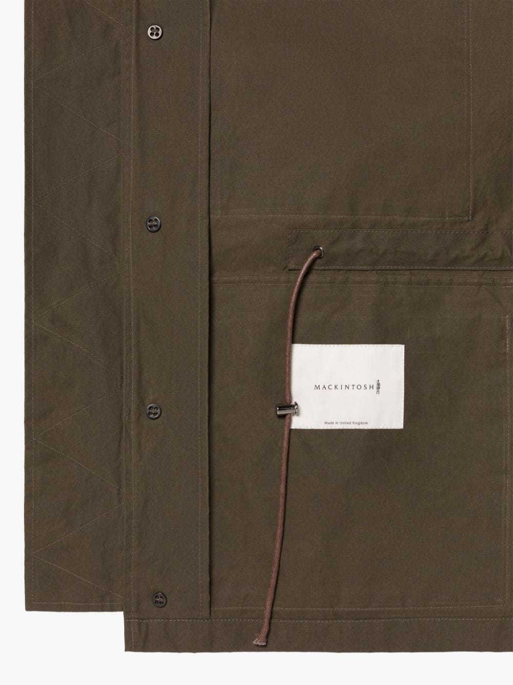 MACKINTOSH - Country Green Khaki Brown Waxed Cotton Coat - Tempo