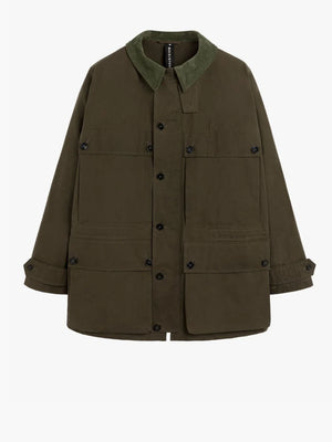 Country Green Khaki Brown Waxed Cotton Coat