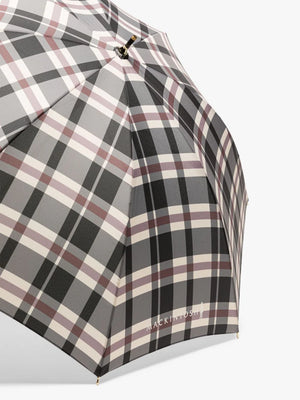 Heriot Handle Stick Umbrella | Black Brown Beige Check