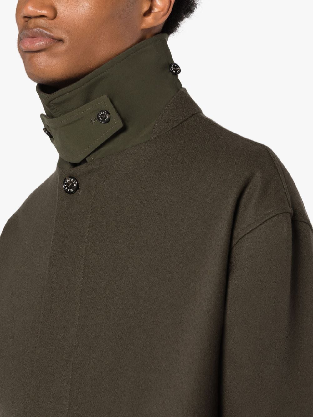 Manteau en laine olive foncé Soho 