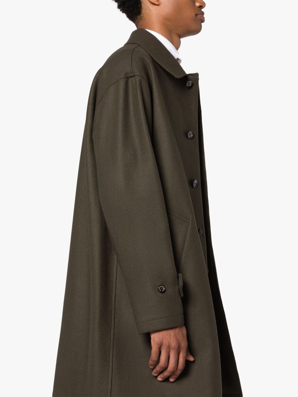 Manteau en laine olive foncé Soho 