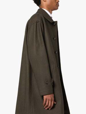 Manteau en laine olive foncé Soho 