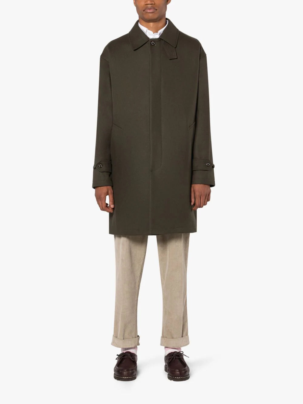 Manteau en laine olive foncé Soho 