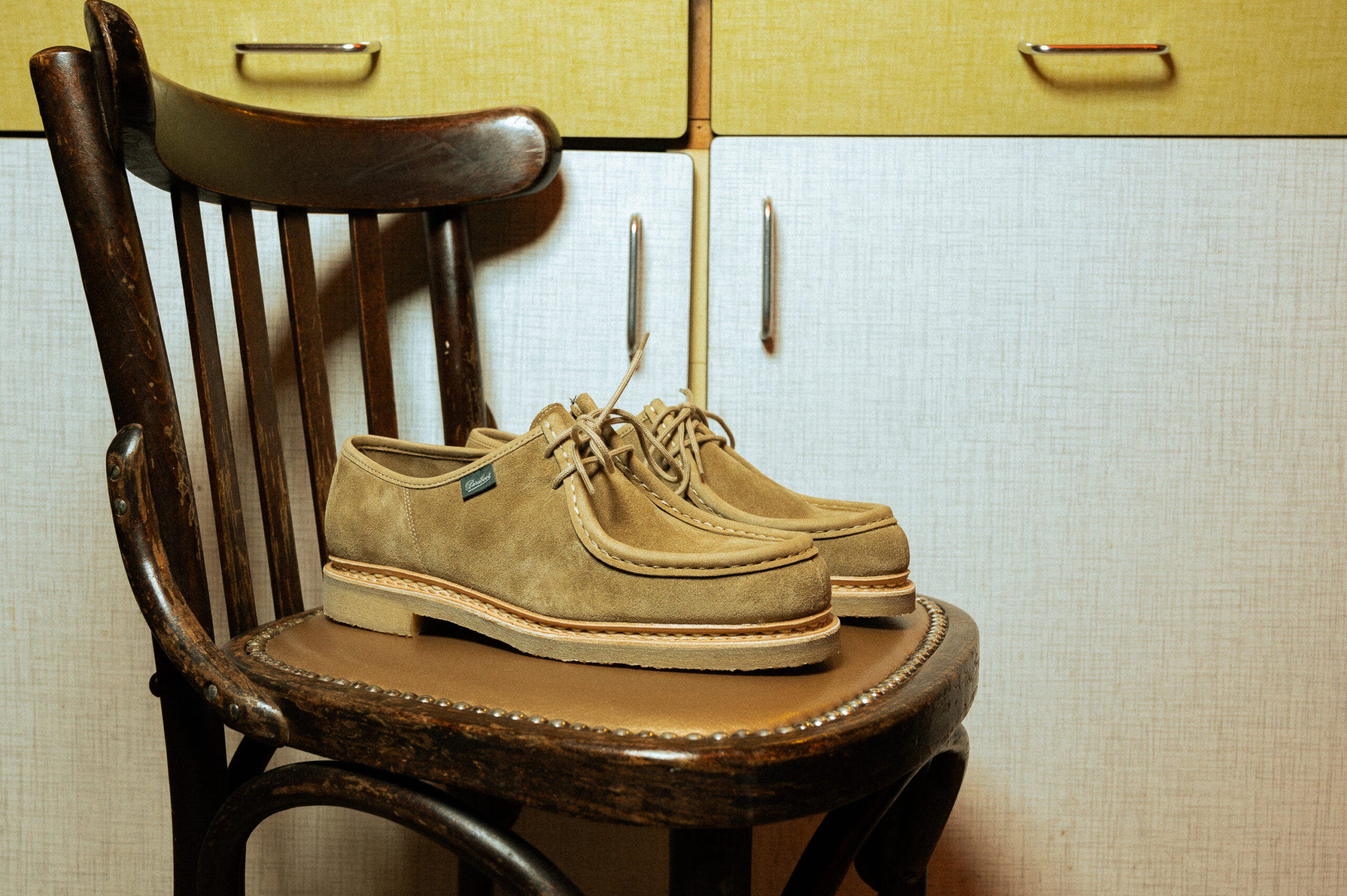 PARABOOT - Micka Ario Miel Velours Sand Gum Sole - Tempo