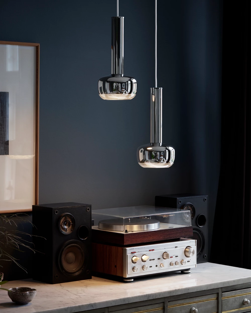 VL 56 Pendant in Brass or Chrome - Tempo