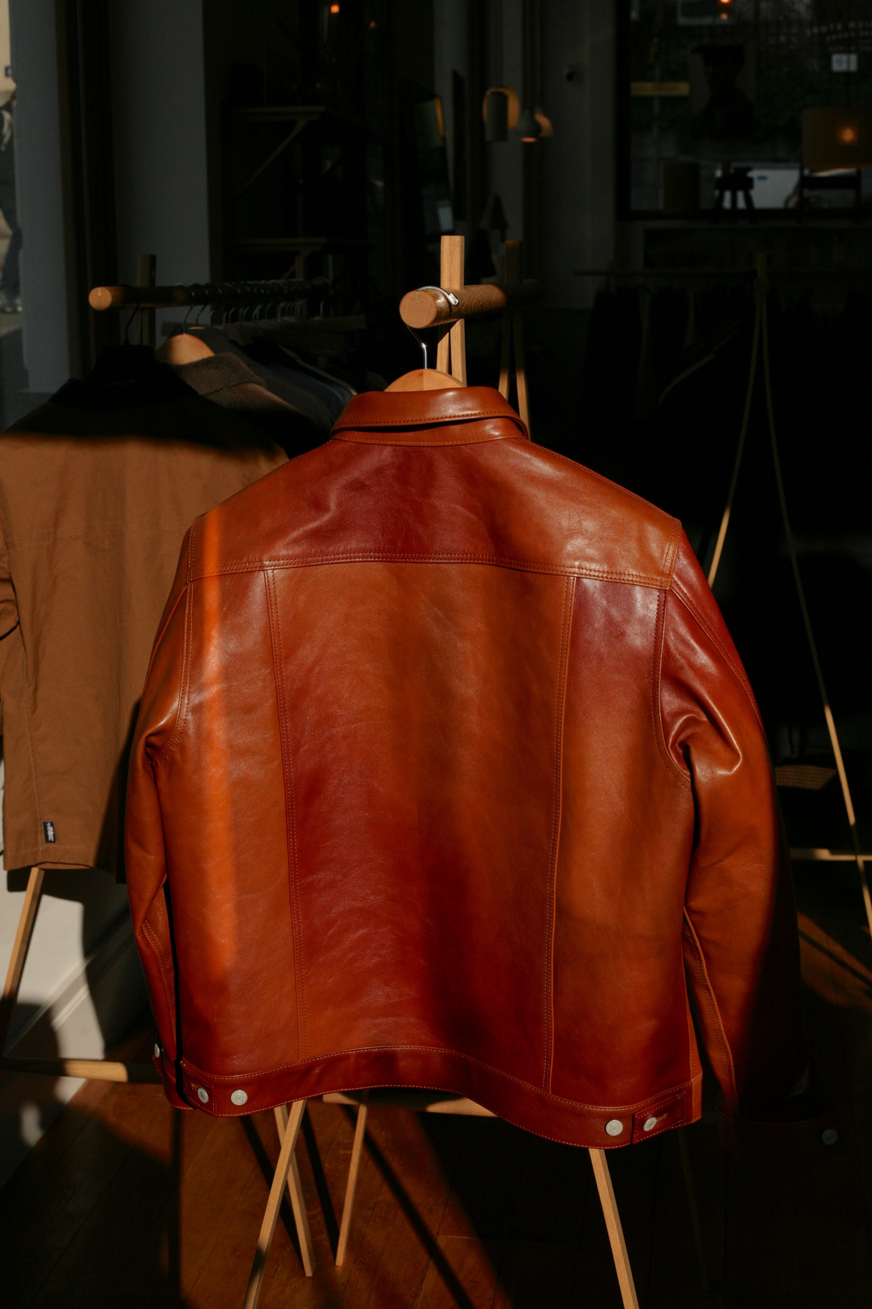 STUDIO D'ARTISAN - 45th Anniversary Hand-Dyed Horsehide Type II Jacket SP-123 - Tempo
