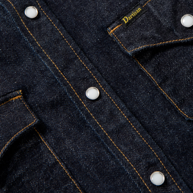 STUDIO D'ARTISAN - 14oz Denim Western Selvedge Denim Shirt OW - Tempo