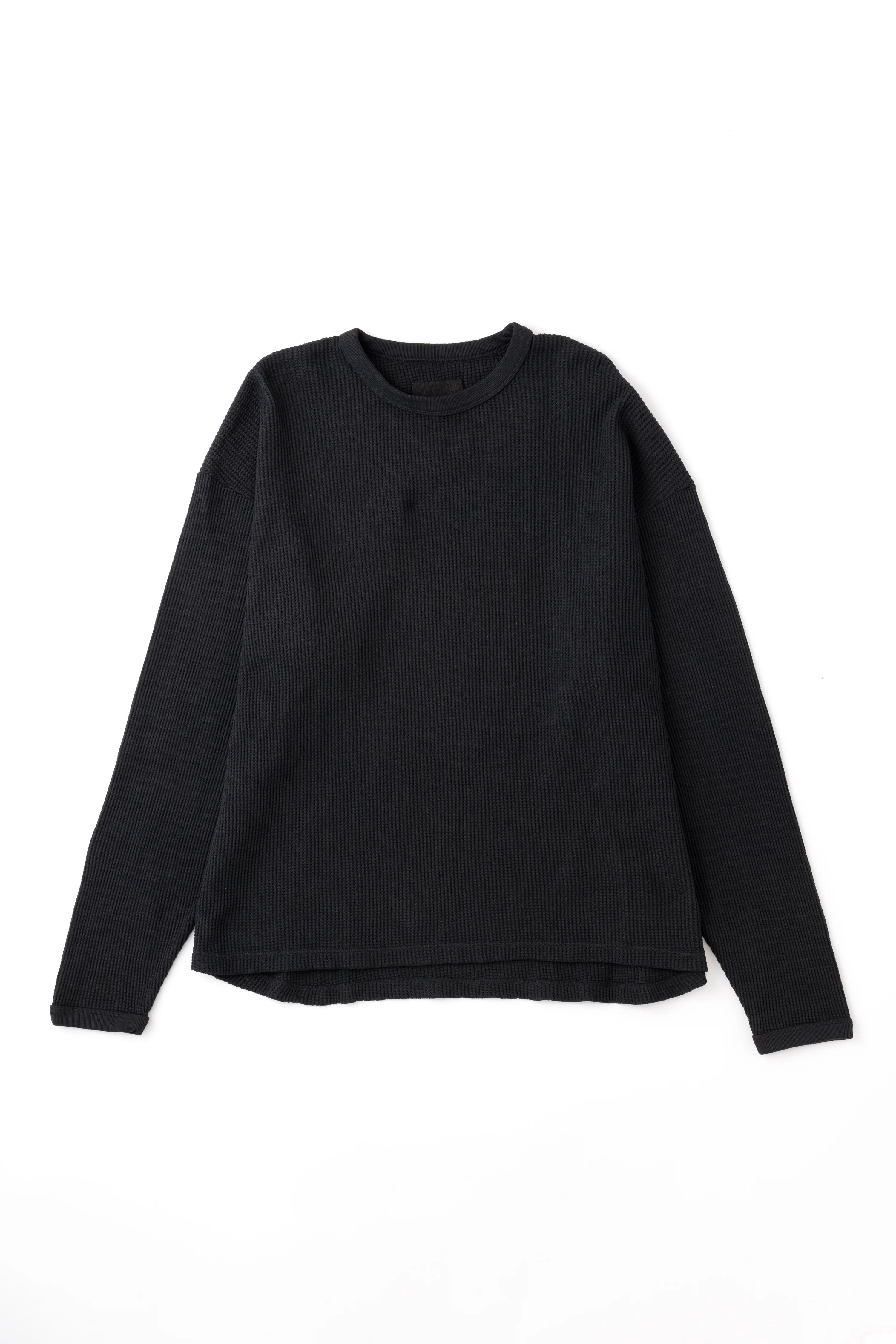 YOKO SAKAMOTO - CREWNECK THERMAL PULLOVER BLACK - Tempo