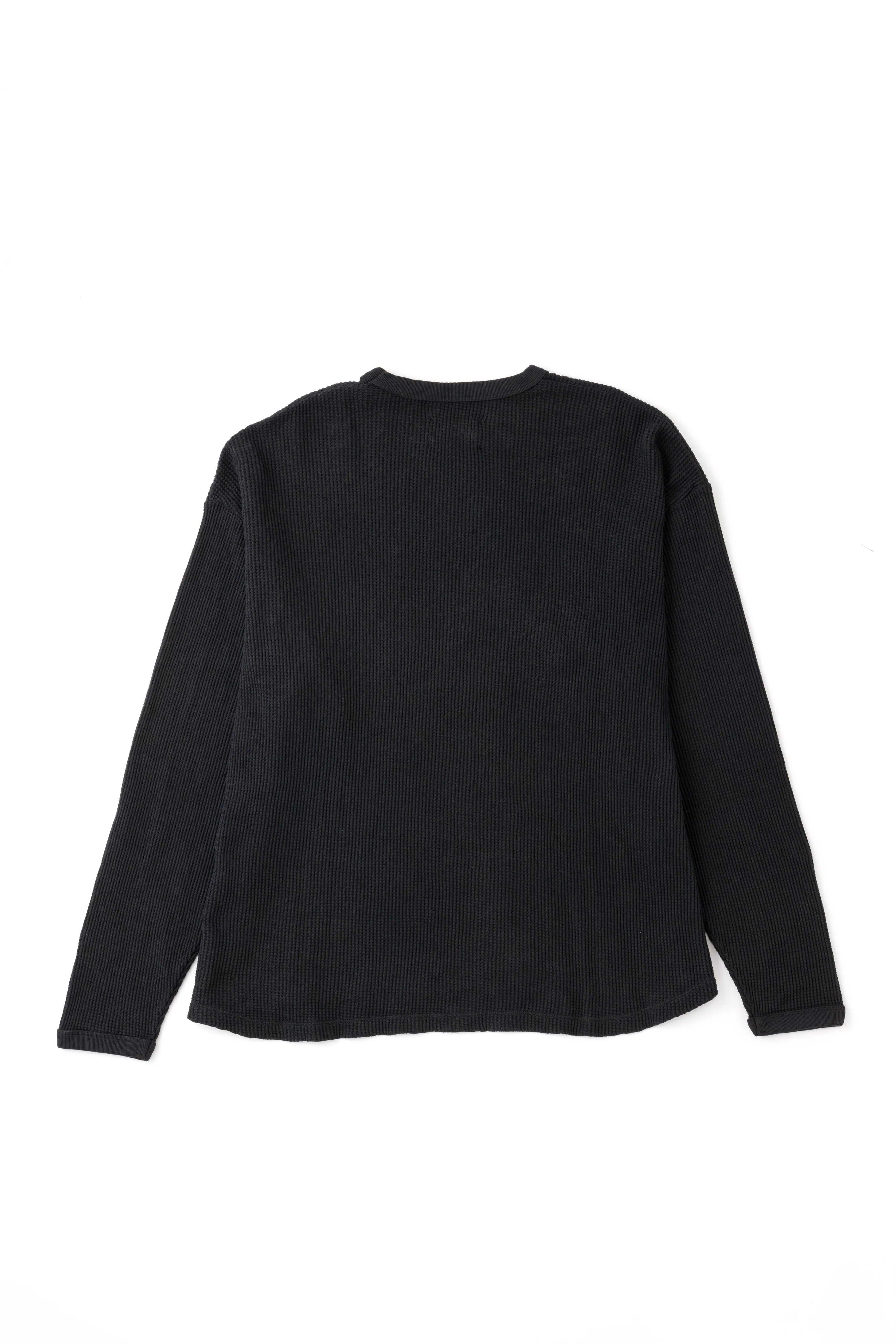YOKO SAKAMOTO - CREWNECK THERMAL PULLOVER BLACK - Tempo