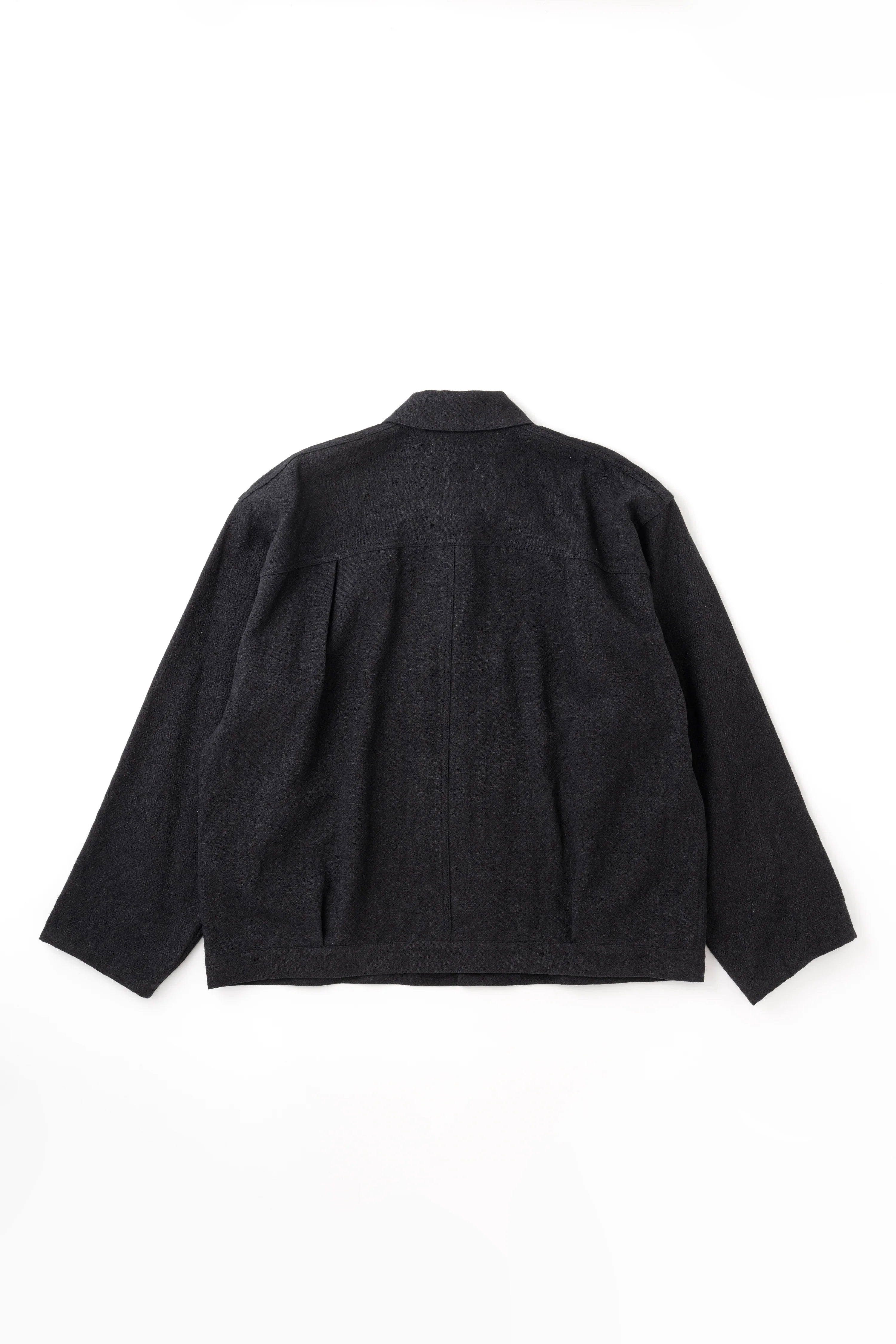 YOKO SAKAMOTO - HEMP PLEATS JACKET BLACK - Tempo