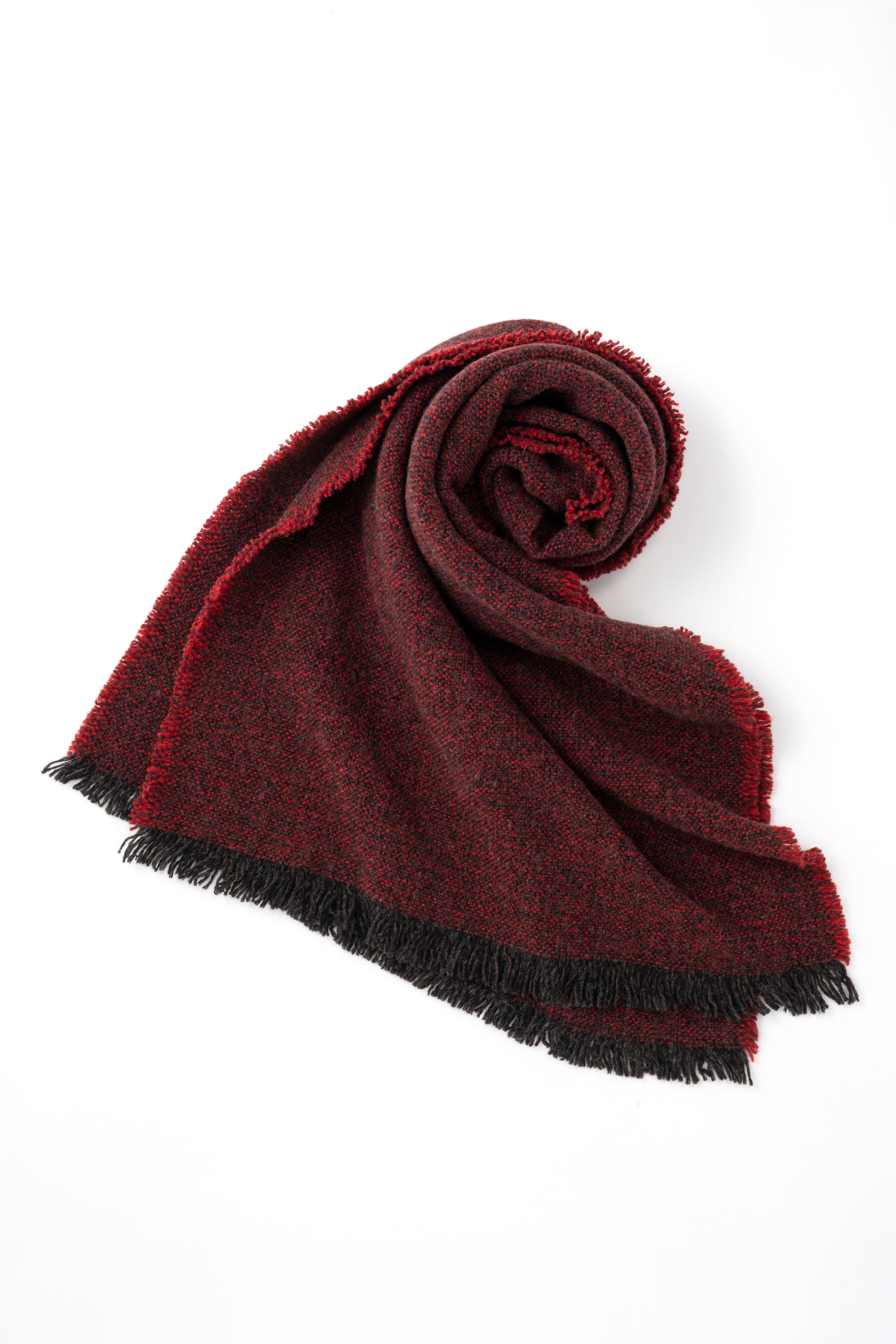 YOKO SAKAMOTO - WOOL LONG SCARF IN RED - Tempo