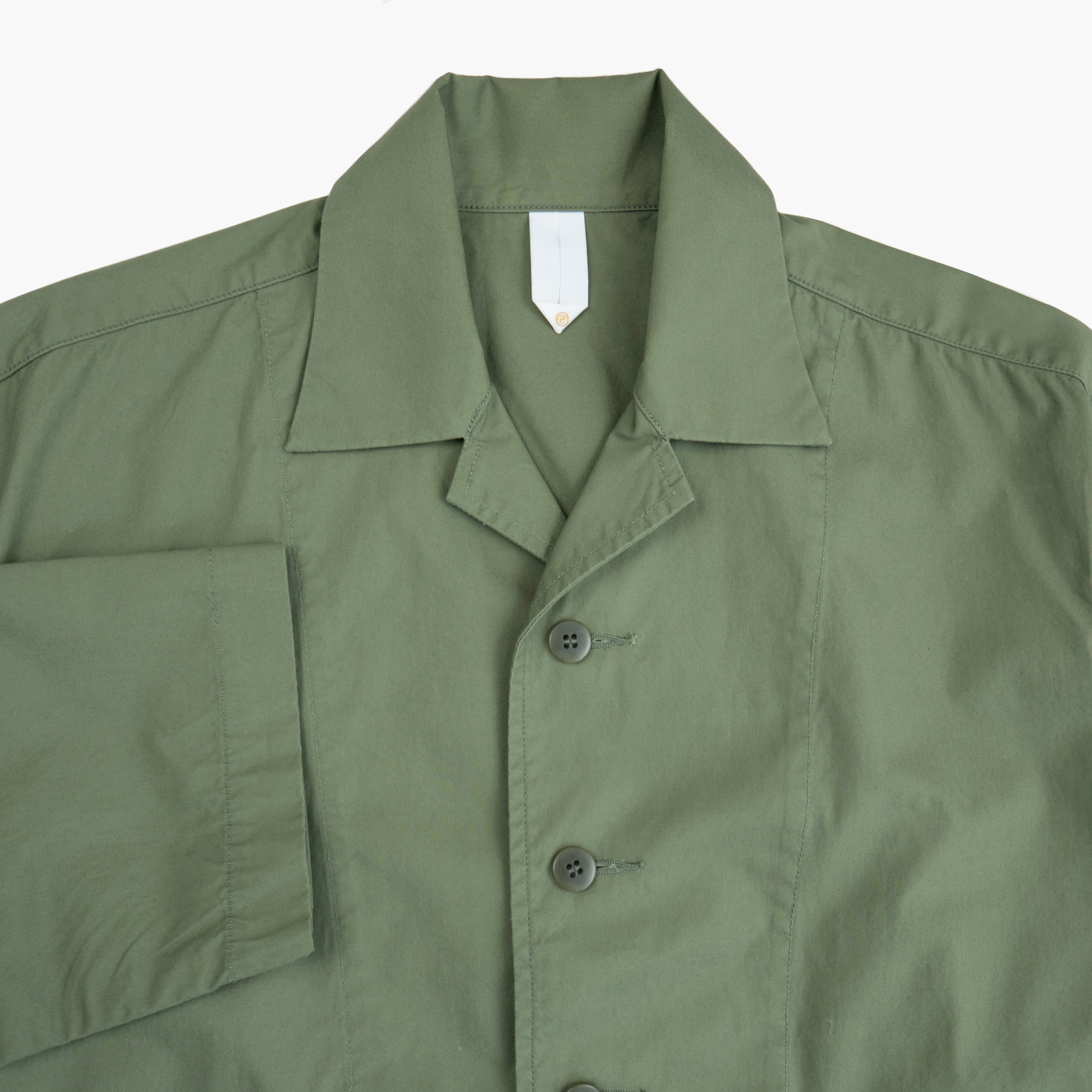 "Spring Pearson" Cotton Jacket in Olive Drab - Tempo