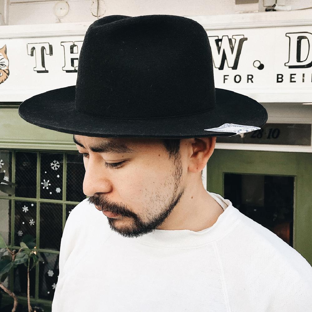 Travelers Hat in Navy Merino Wool Felt - Tempo