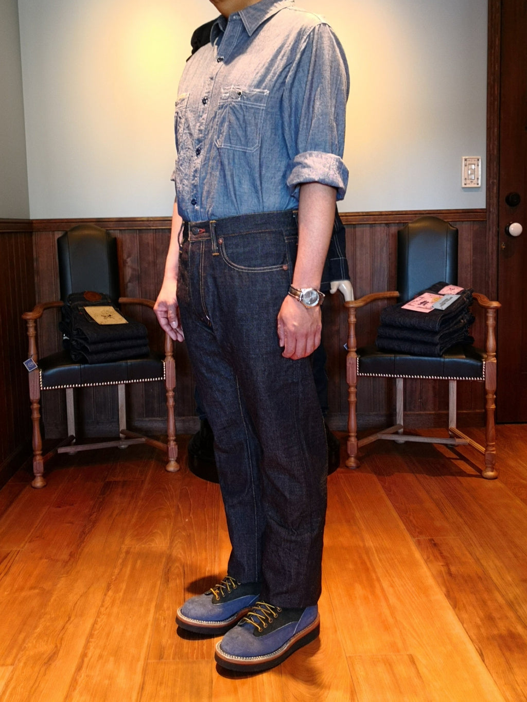 359601 15oz. Standard Straight Selvedge Denim Pants - OW - Tempo