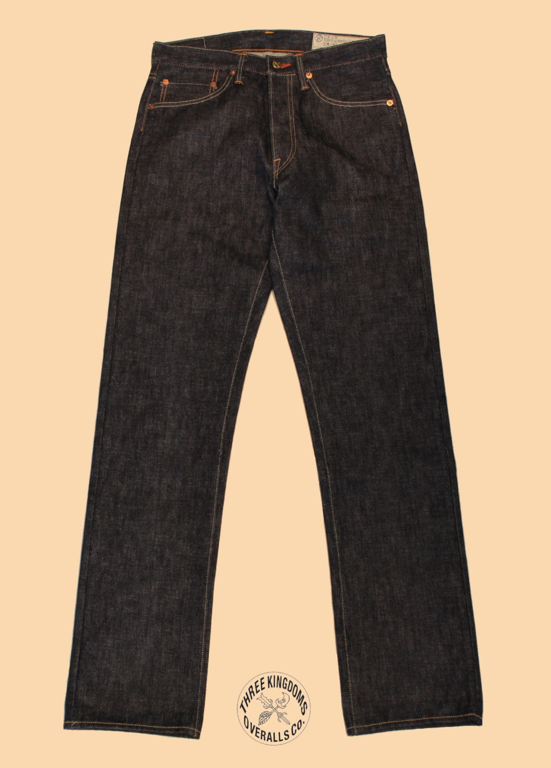 Premium 15.3oz. TK903 Relax Tapered Natural Indigo Selvedge Denim Pants - OW - Tempo