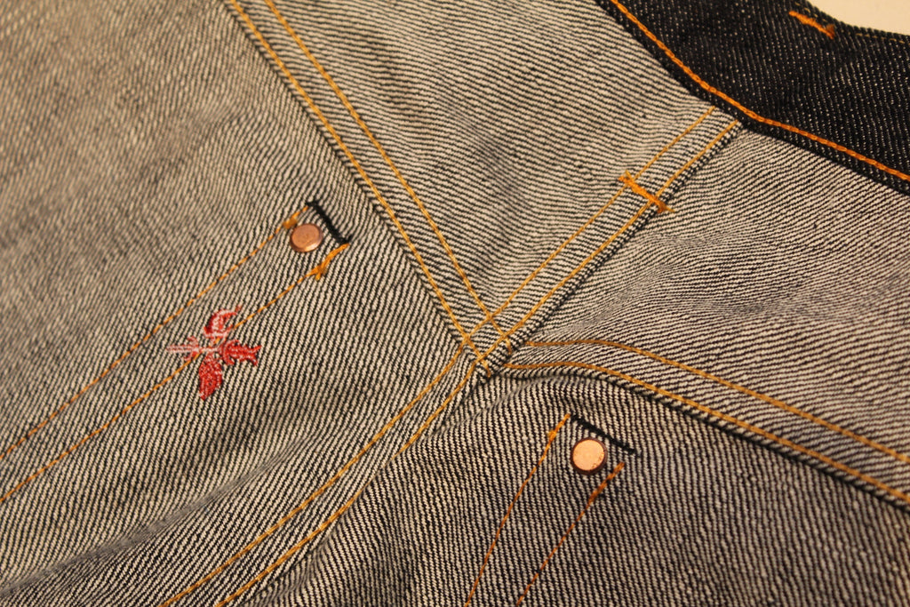 Premium 15.3oz. TK903 Relax Tapered Natural Indigo Selvedge Denim Pants - OW - Tempo