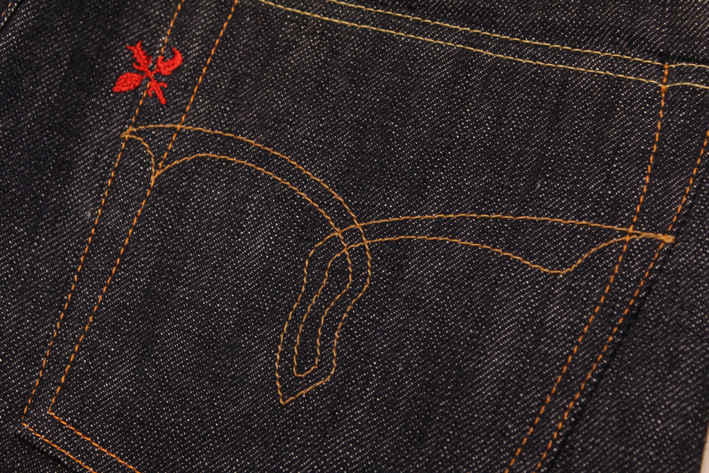 Premium 15.3oz. TK903 Relax Tapered Natural Indigo Selvedge Denim Pants - OW - Tempo