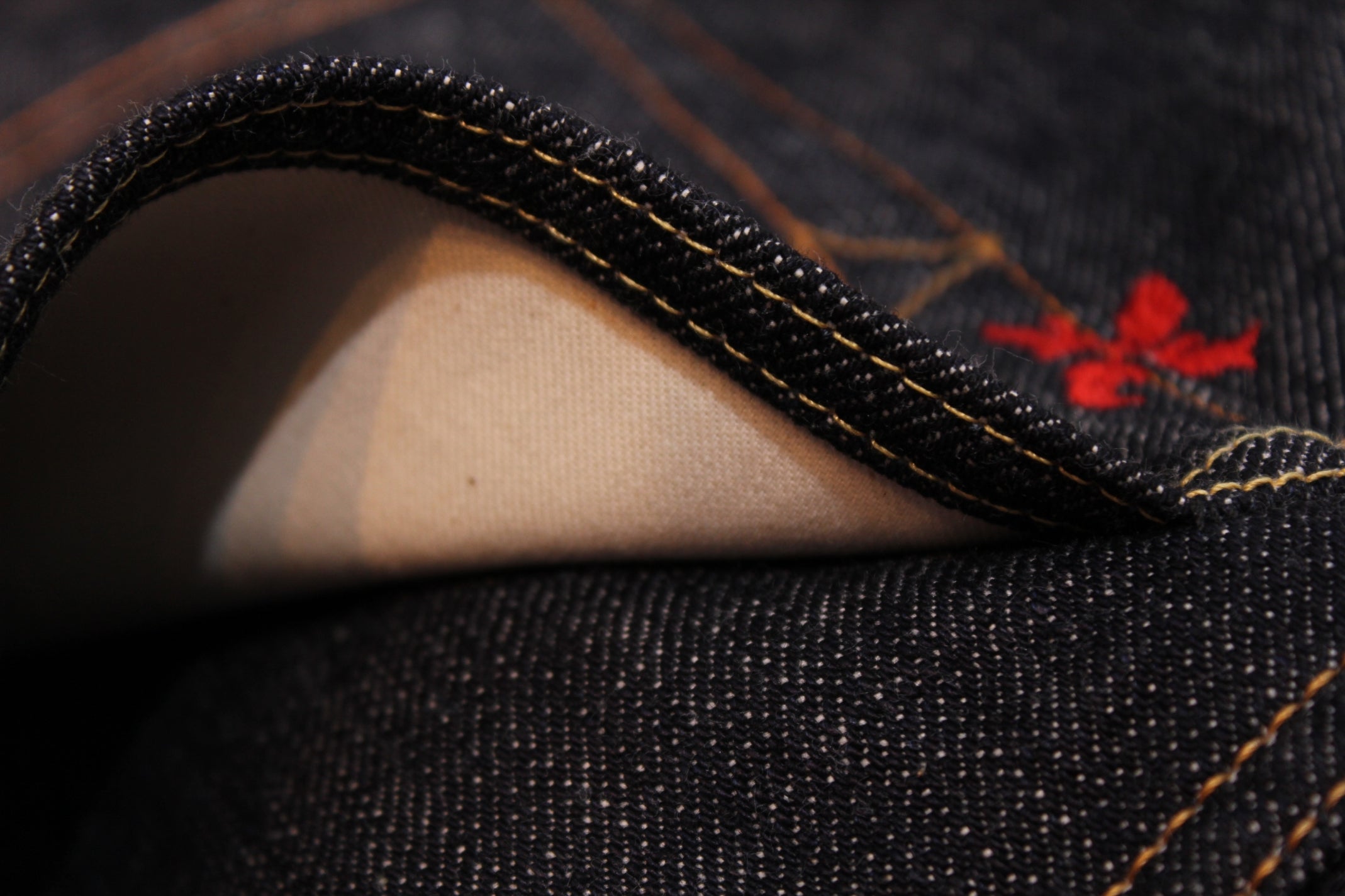 Premium 15.3oz. TK903 Relax Tapered Natural Indigo Selvedge Denim Pants - OW - Tempo