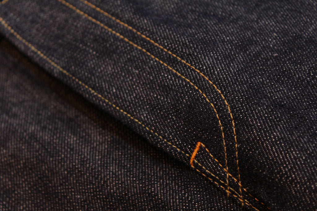 Premium 15.3oz. TK903 Relax Tapered Natural Indigo Selvedge Denim Pants - OW - Tempo