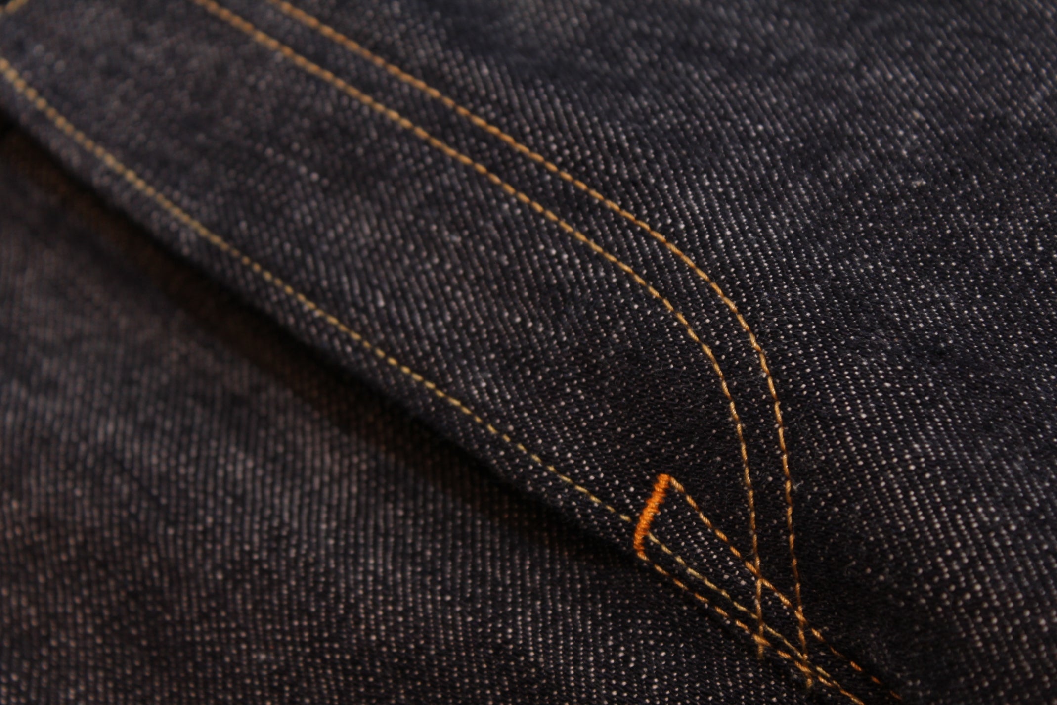 Premium 15.3oz. TK903 Relax Tapered Natural Indigo Selvedge Denim Pants - OW - Tempo