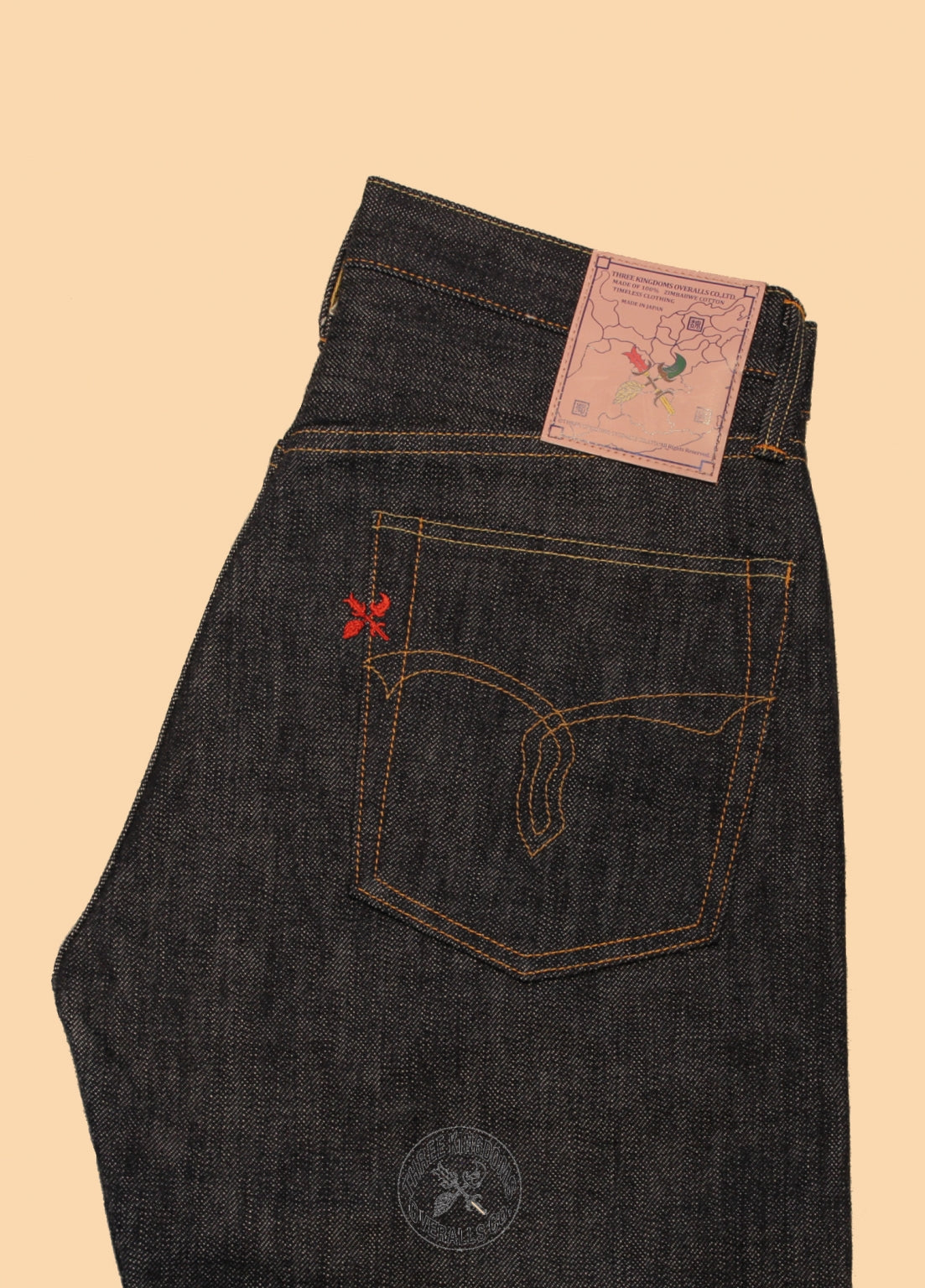 Premium 15.3oz. TK903 Relax Tapered Natural Indigo Selvedge Denim Pants - OW - Tempo