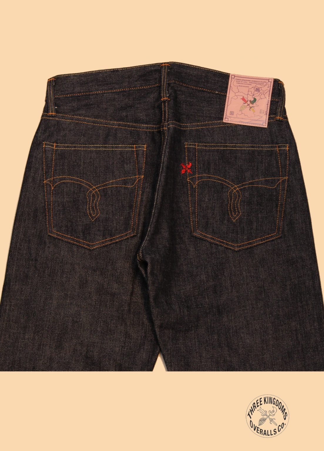 Premium 15.3oz. TK903 Relax Tapered Natural Indigo Selvedge Denim Pants - OW - Tempo