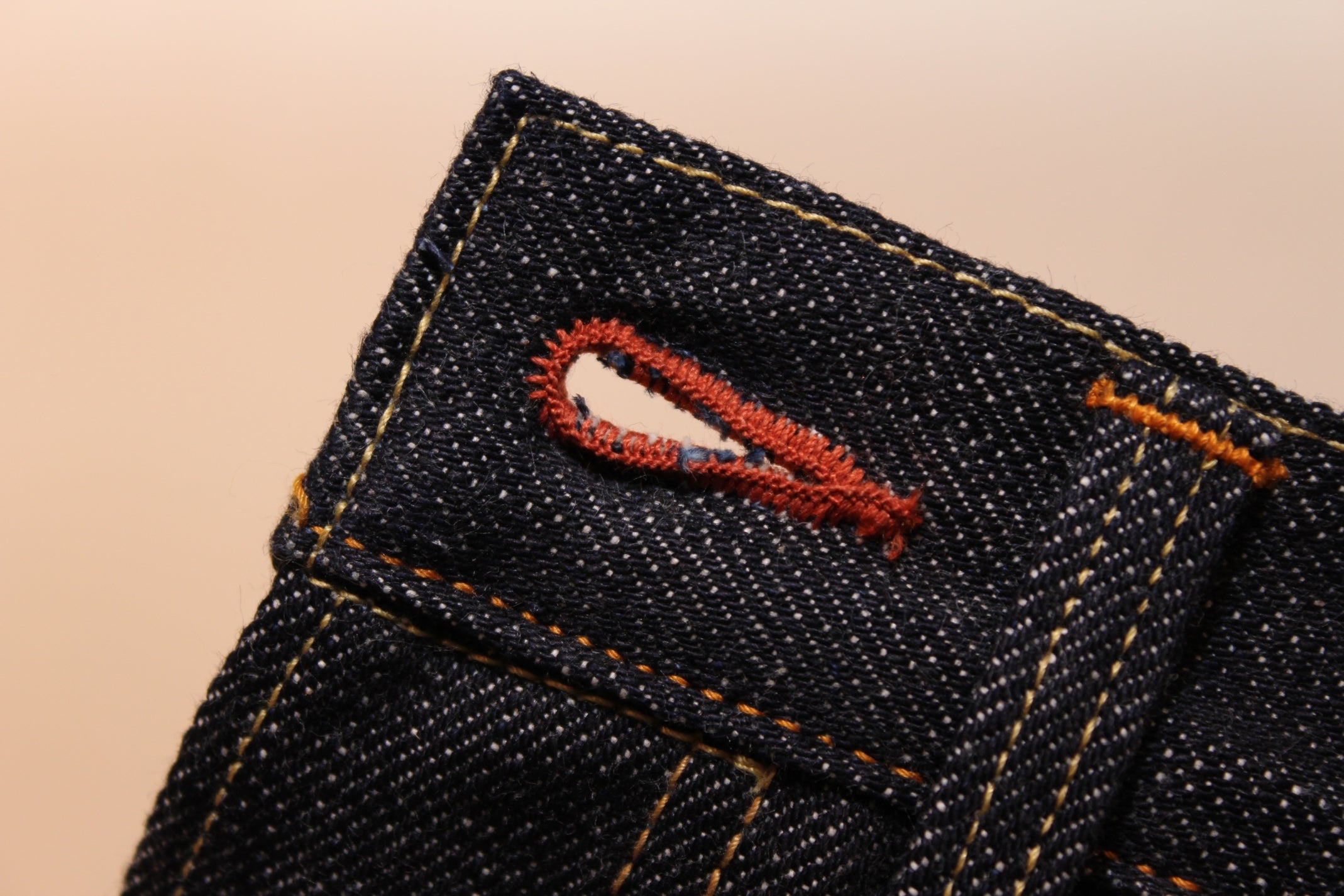 Premium 15.3oz. TK903 Relax Tapered Natural Indigo Selvedge Denim Pants - OW - Tempo