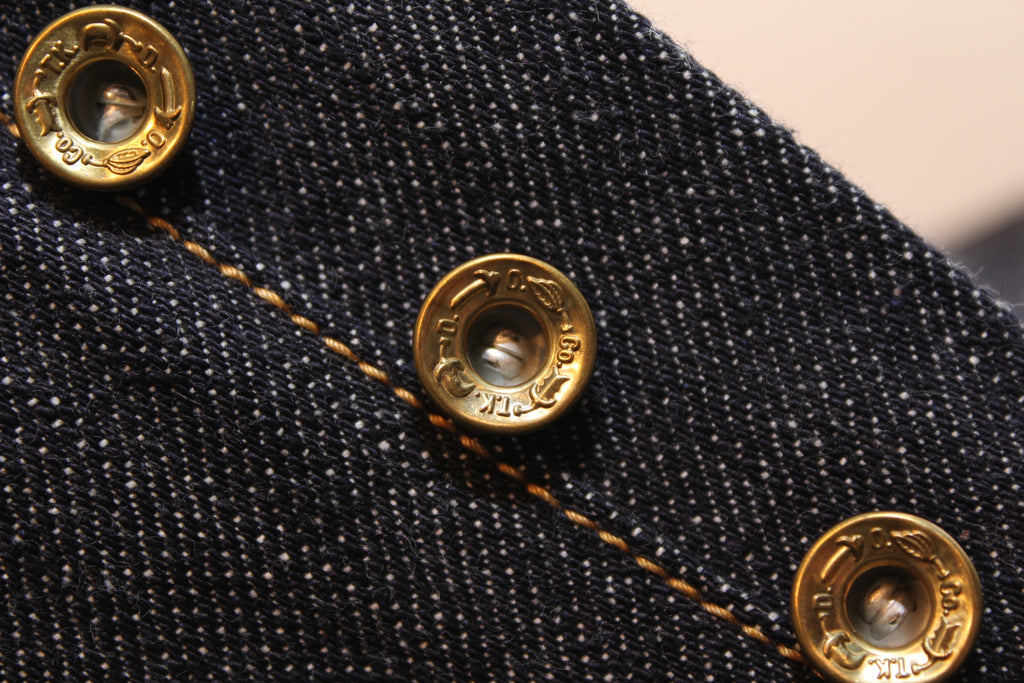 Premium 15.3oz. TK903 Relax Tapered Natural Indigo Selvedge Denim Pants - OW - Tempo