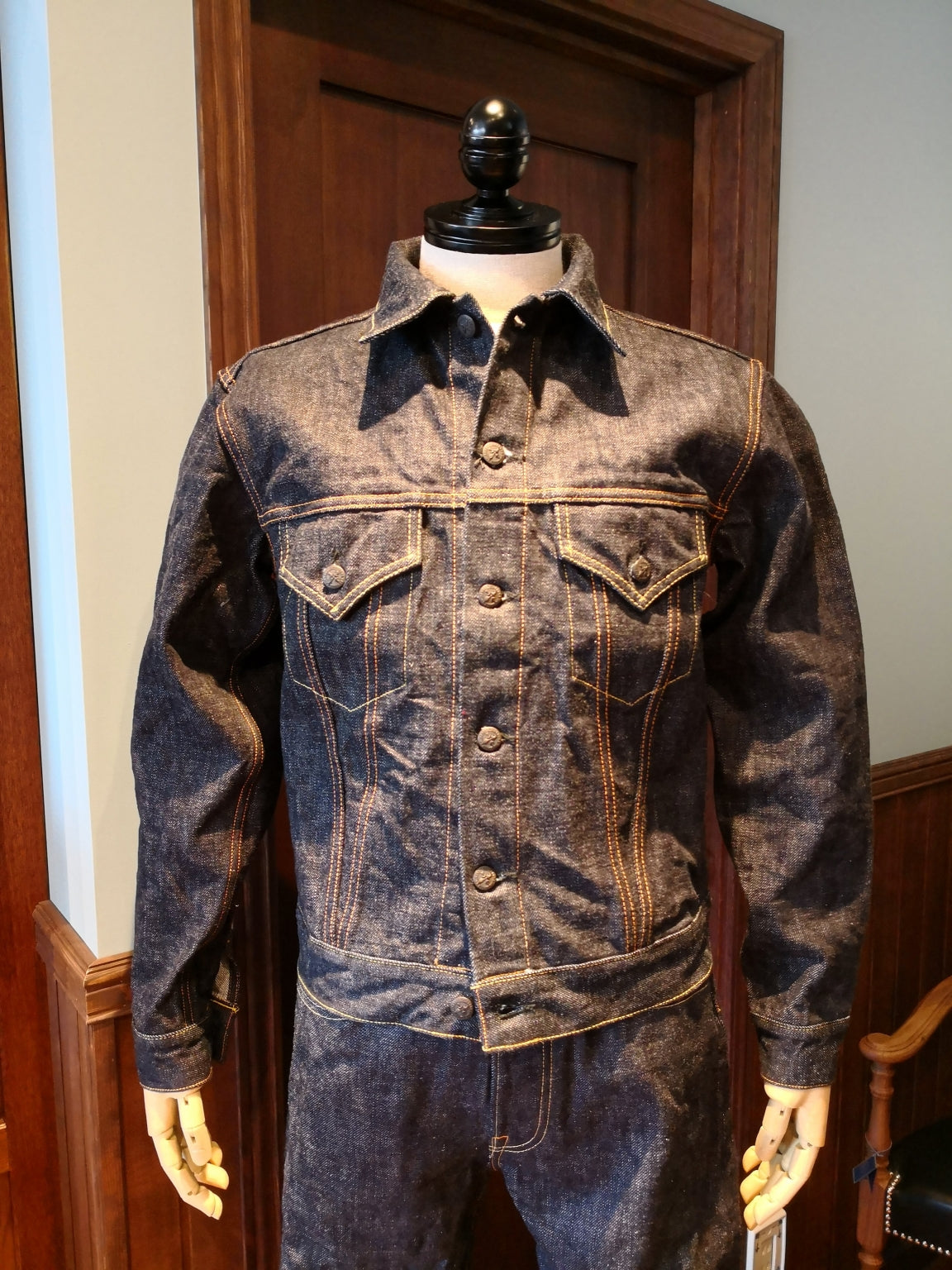 Premium TK993C Type III Natural Indigo Selvedge Denim Jacket - OW - Tempo