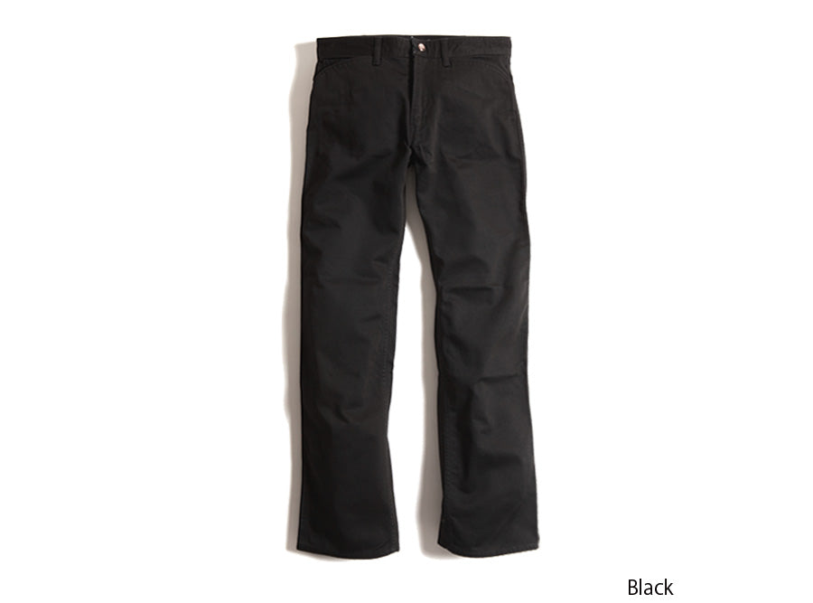 925 Silver Button - Mamba Cultic Cotton Sateen Trousers in Black - OW