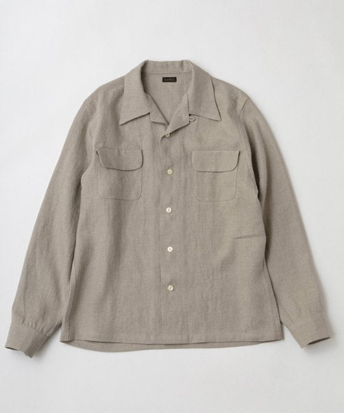 Ragtime Oni Linen Open Shirts in Beige - Tempo