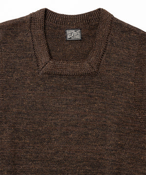 Ragtime Civilian Cross Knit Vest Square Neck in Brown Mix
