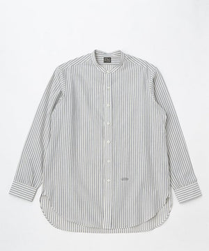 Ragtime Band Collar B. Broad Narrow Stripe in Off White x Blue Stripe - Tempo