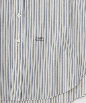 Ragtime Band Collar B. Broad Narrow Stripe in Off White x Blue Stripe