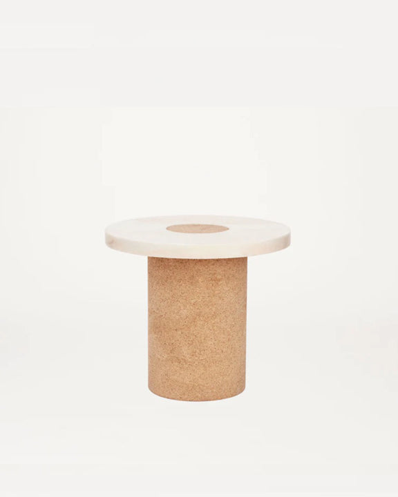 SINTRA TABLE | WHITE MARBLE / CORK | SMALL