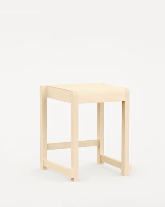 TABOURET BAS 01 | NATUREL / BRUN CHAUD / BOULEAU FONCÉ