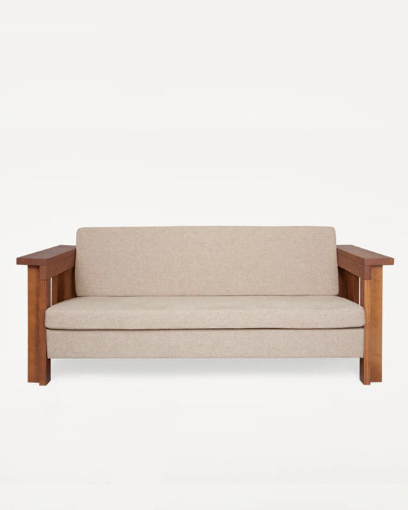 SYMMETRY COUCH | ASH WOOD / OAT FABRIC - Tempo
