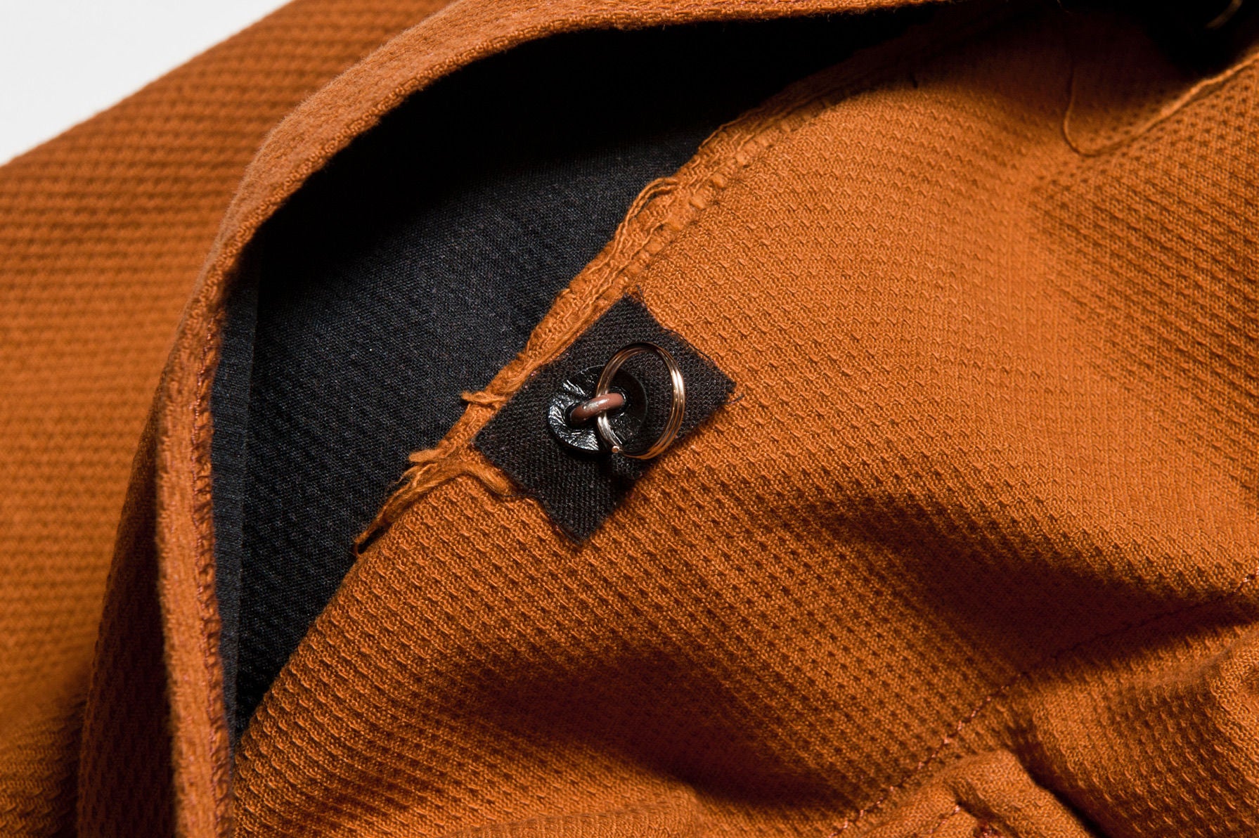 “Birmingham" Cotton Sashiko Coverall Jacket in Brick Overdye