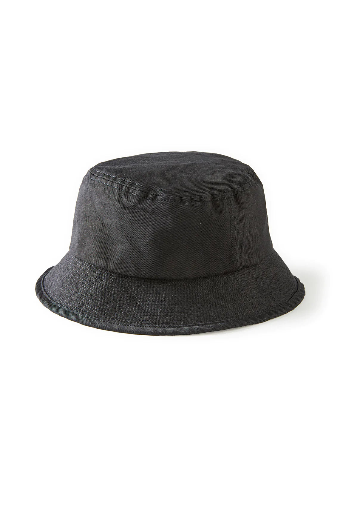 Distressed Cotton-Linen Bucket Hat - Black - Tempo