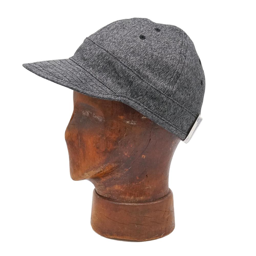 USMC Cap in Heather Green Mock Twist Chambray - Tempo