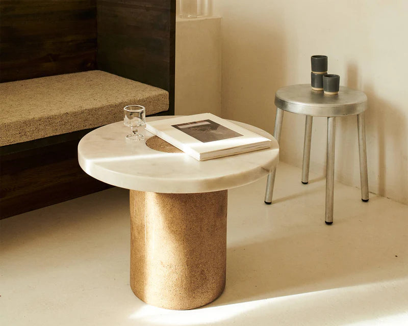 SINTRA TABLE | WHITE MARBLE / CORK | LARGE - Tempo