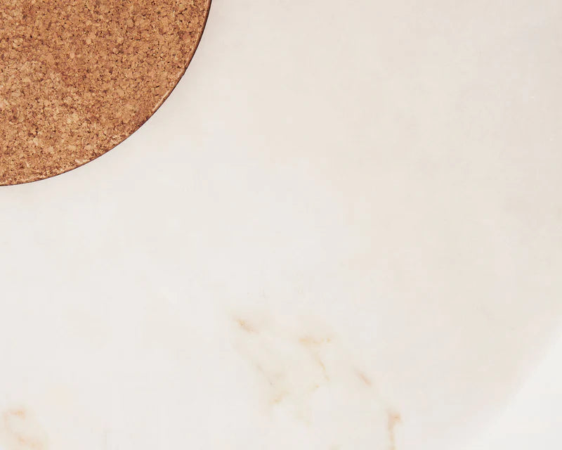 SINTRA TABLE | WHITE MARBLE / CORK | LARGE - Tempo